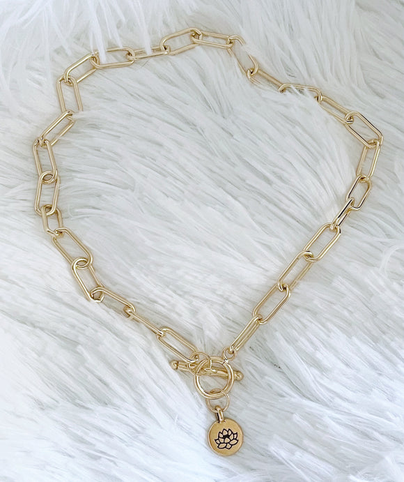 14K Gold-Filled Paperclip Necklace - Vibes Jewelry
