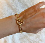 14K Gold-Filled Paperclip  Bracelet - Vibes Jewelry