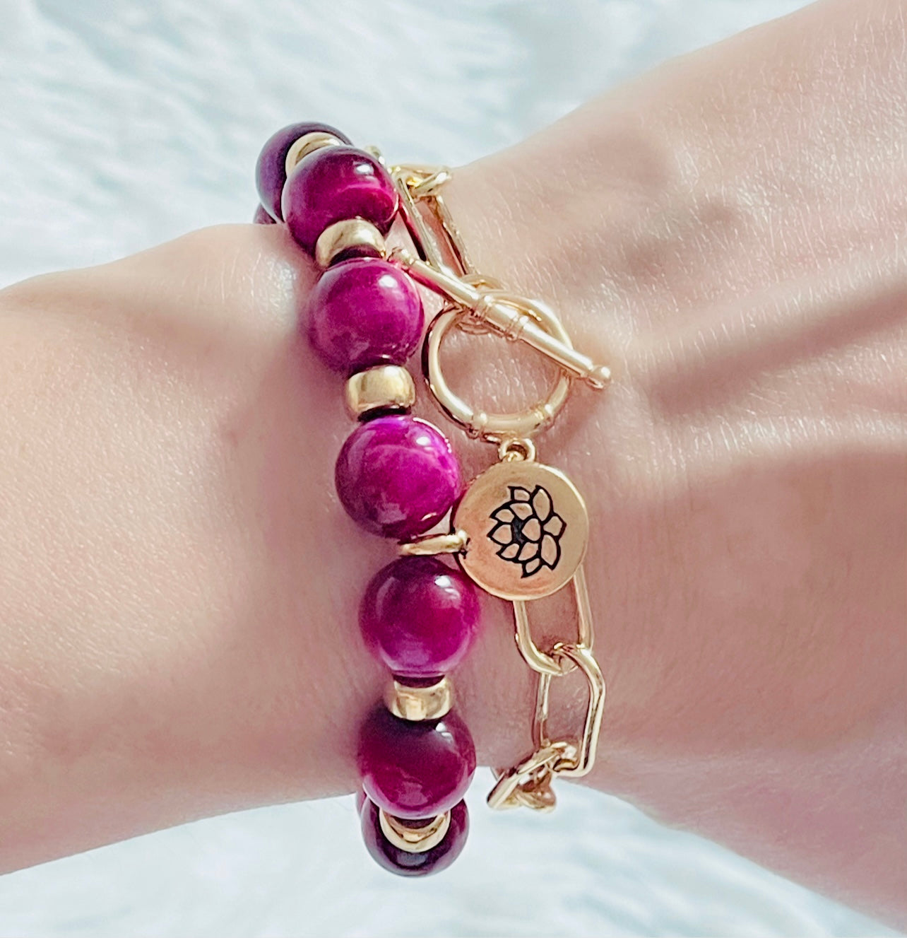 Tigers Eye Rose Quartz crystal bracelet – Shaktivibemalas