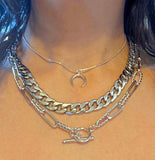 24K Gold-Filled Twisted Paperclip Necklace