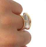 14K Gold-plated Dainty Wrapped Crystal Ring