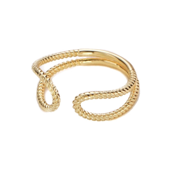 14K Gold Vermeil Twisted Rope Ring