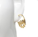 14K Gold-filled Evil Eye Hoop Earrings