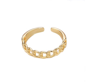 14K Gold Vermeil Curb Ring