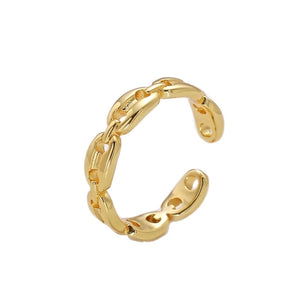14K Gold Vermeil Link Ring