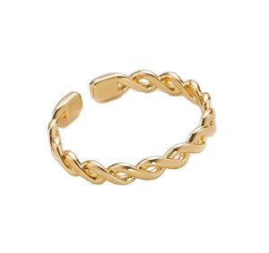 14K Gold Vermeil Twisted Eternity Ring