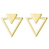 14K Gold Vermeil Triangle Stud Earrings
