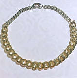 Two Tone Chunky Curb Chain Necklace