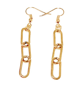 Paperclip Chain Drop Earrings - Vibes Jewelry