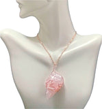 14K Rose Gold with Rose Quartz Necklace