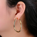 14K Gold Vermeil Statement Hoop Earrings